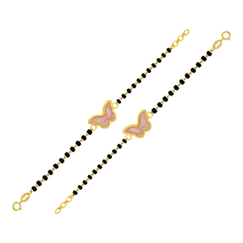 Pink Butterfly Baby Nazaria Gold Bracelet