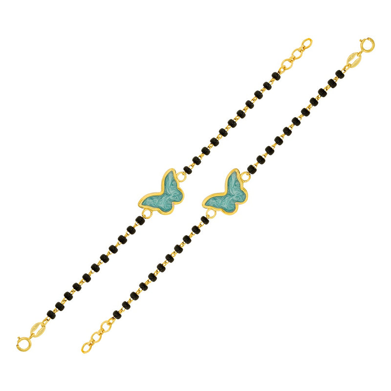 Green Butterfly Baby Nazaria Gold Bracelet