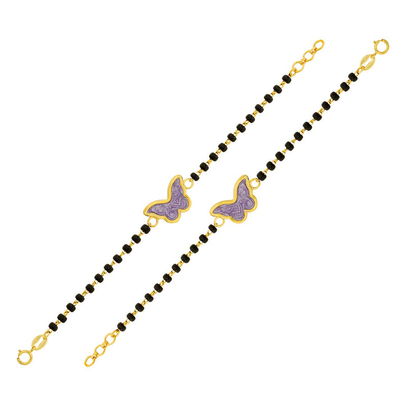 Purple Butterfly Baby Nazaria Gold Bracelet