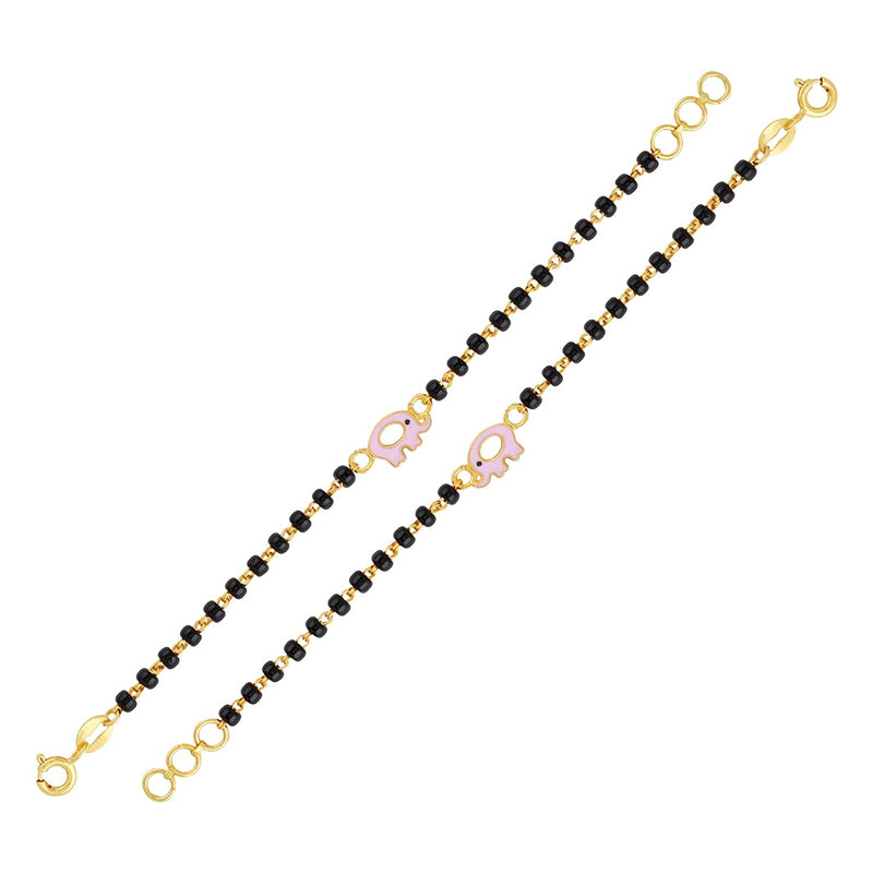 Pink Elephant Baby Nazaria Gold Bracelet