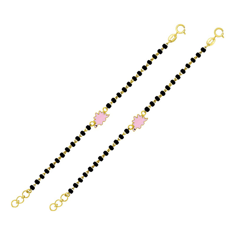 Pink Dino Baby Nazaria Gold Bracelet