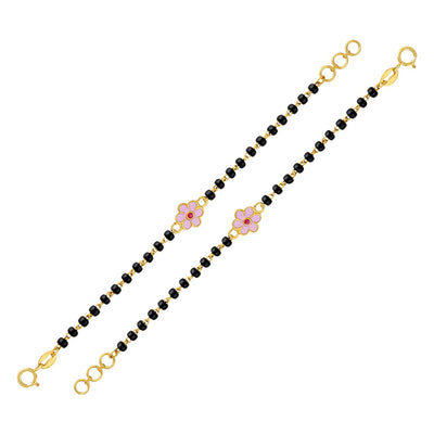 Pretty Pink Flower Baby Nazaria Gold Bracelet