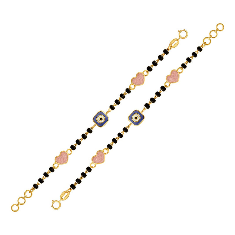 Evil Eye & Hearts Baby Nazaria Gold Bracelet