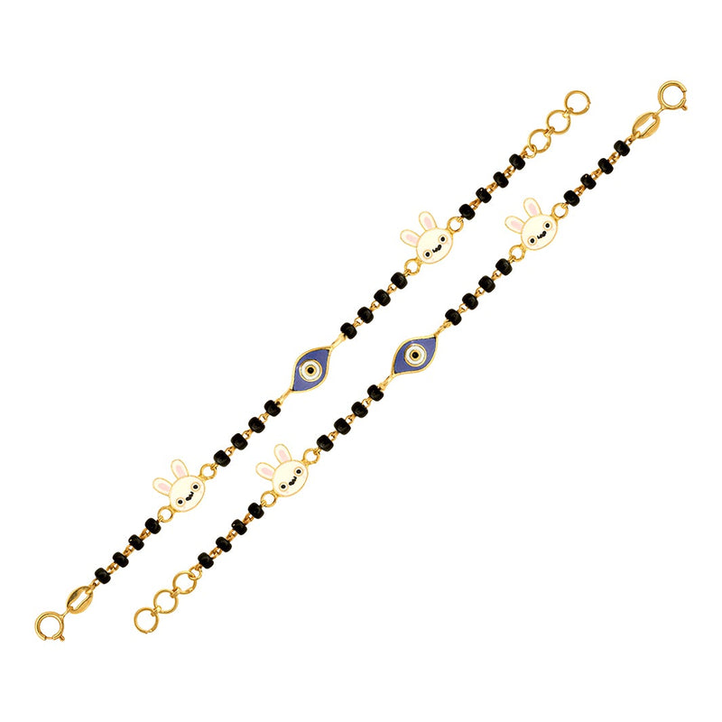 Evil Eye & Rabbits Baby Nazaria Gold Bracelet