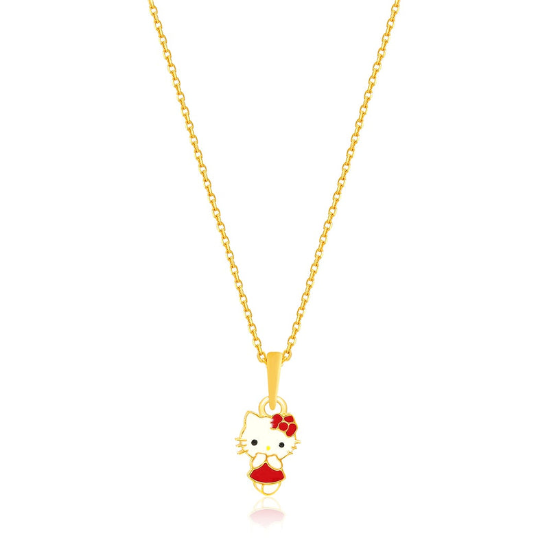 Kids Hello Kitty Gold Pendant with Chain