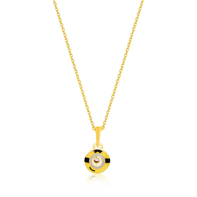 Kids Cute Minion Gold Pendant with Chain