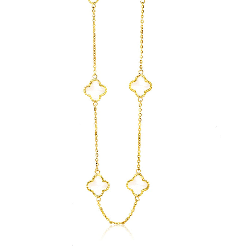 Gold Chain with Eight Flower-shaped Charms