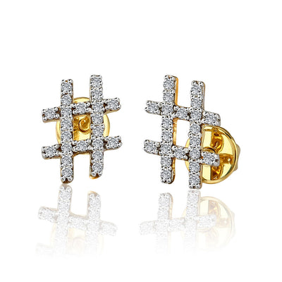 Studded Hashtag Kids Earrings