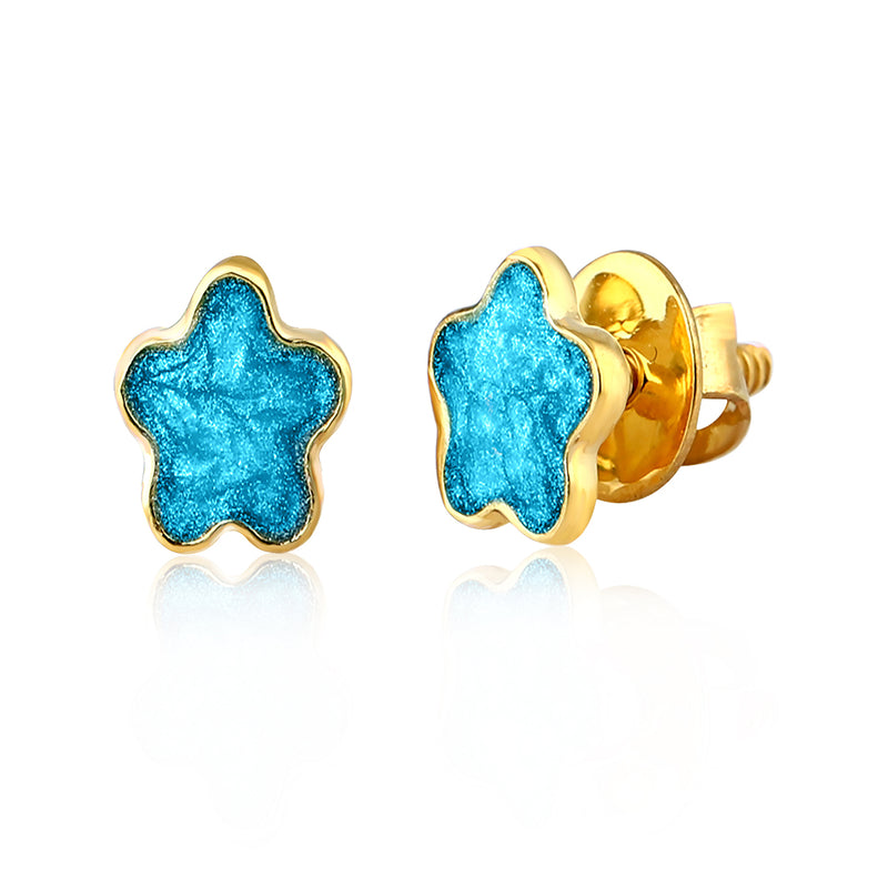 Blue Flower Kids Earrings