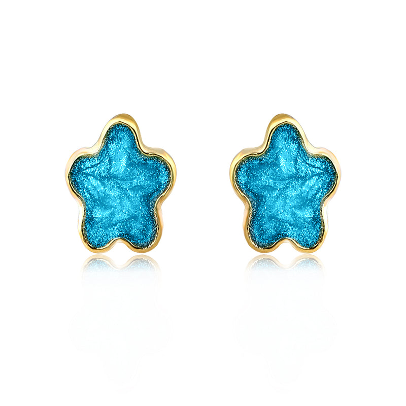 Blue Flower Kids Earrings