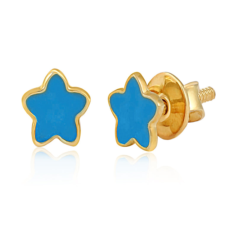 Light Blue Flower Kids Earrings