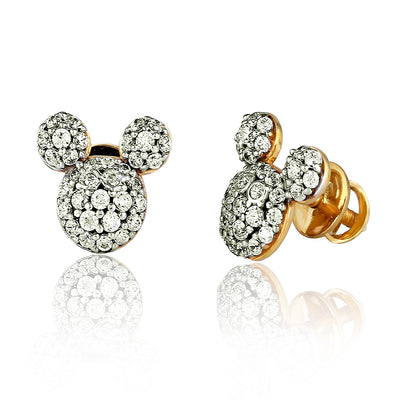 Studded Mickey Mouse Kids Earrings