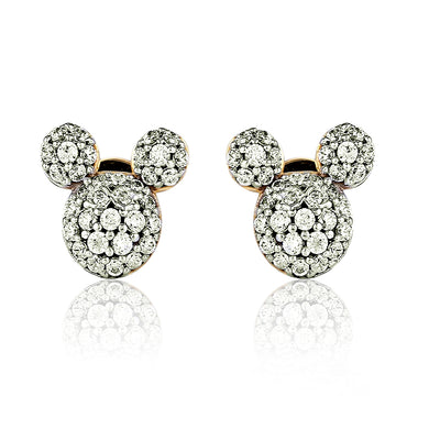 Studded Mickey Mouse Kids Earrings