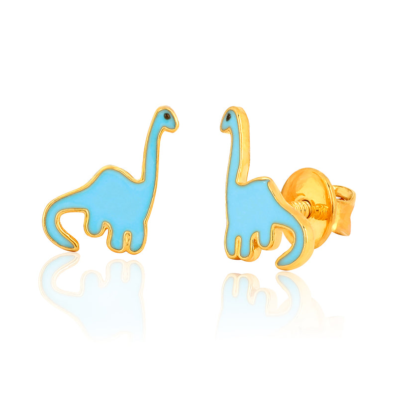 Blue Dinosaur Kids Earrings