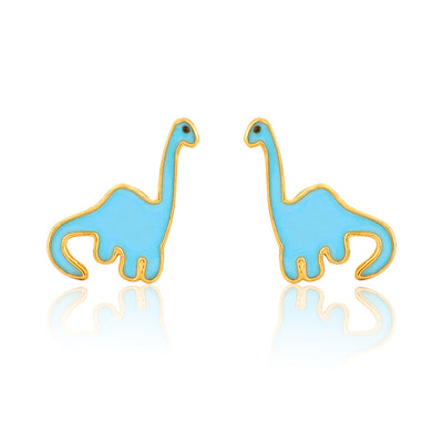 Blue Dinosaur Kids Earrings