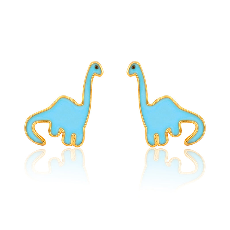 Blue Dinosaur Kids Earrings