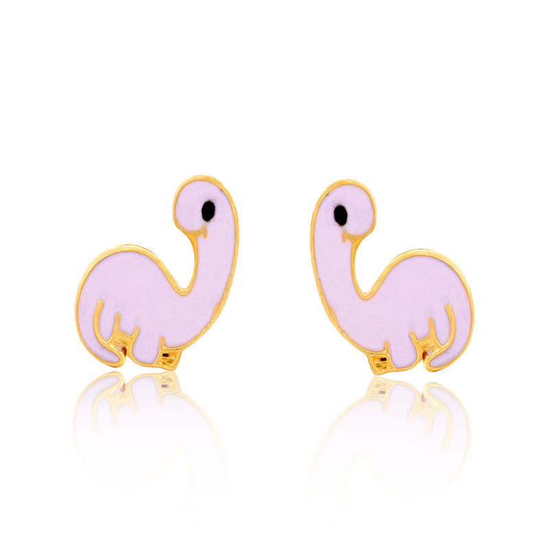 Pink Dinosaur Kids Earrings