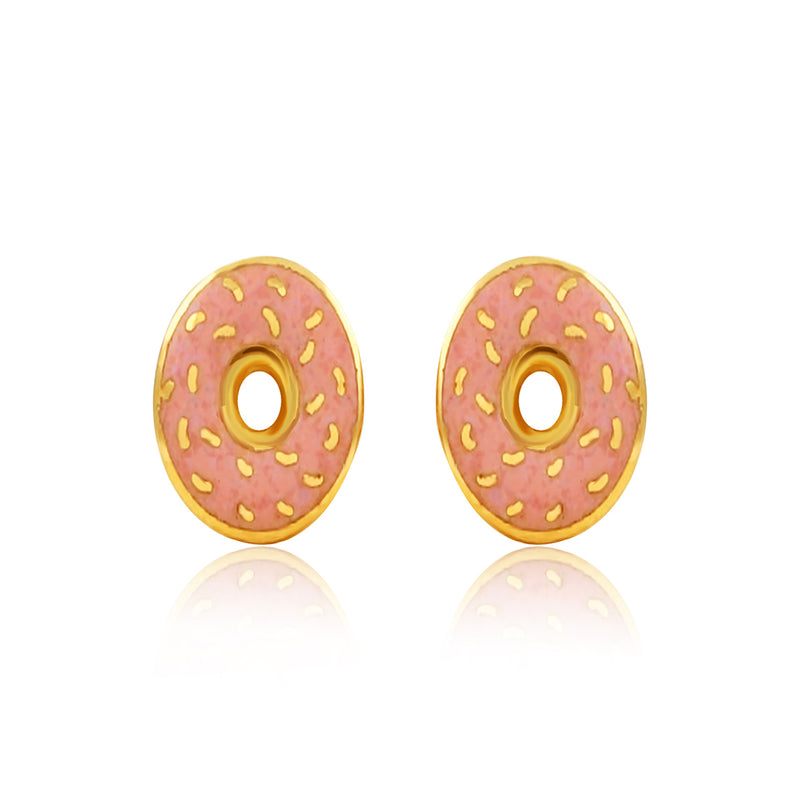 Cute Pink Doughnut Kids Earrings