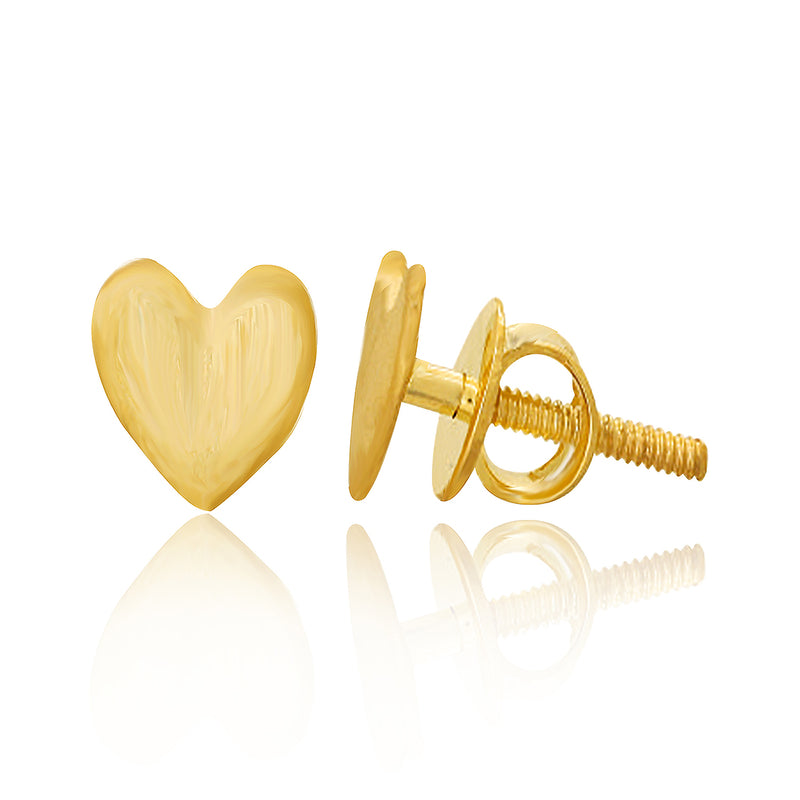 Golden Heart Kids Earrings