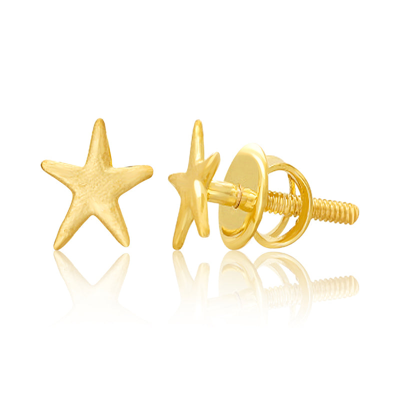 Golden Star Kids Earrings