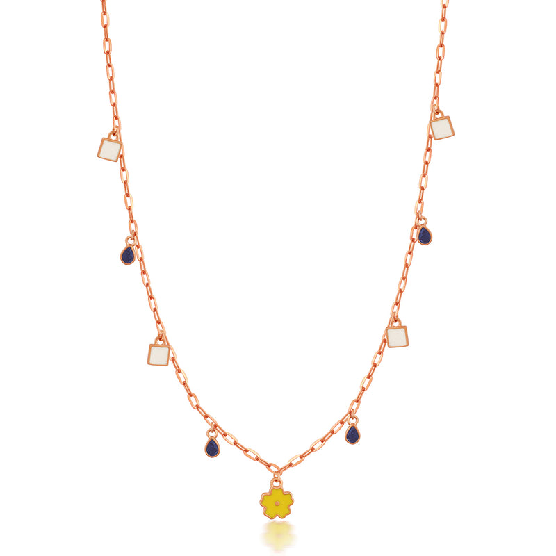 Rose Gold Chain with Mini Colourful Charms