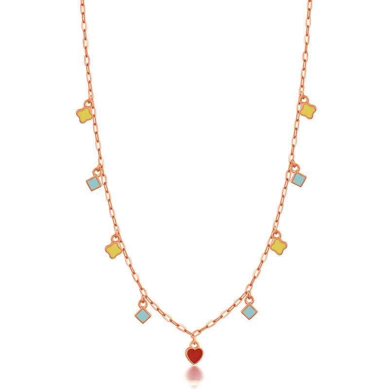 Rose Gold Chain with Mini Elegant Charms