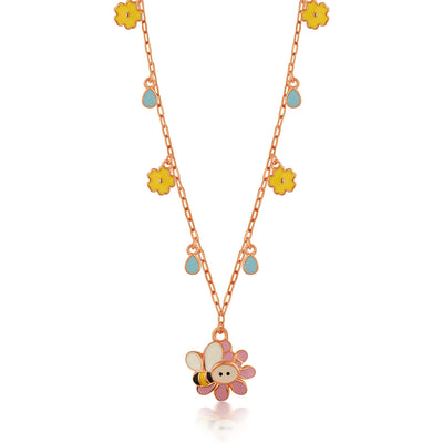 Rose Gold Chain with a Pretty Honey Bee Charm