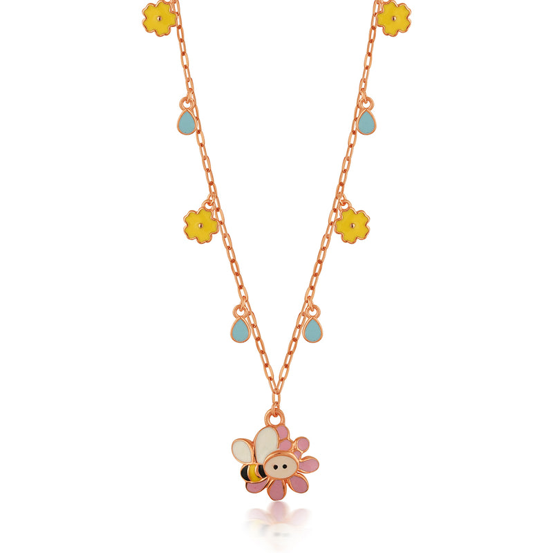 Rose Gold Chain with a Pretty Honey Bee Charm