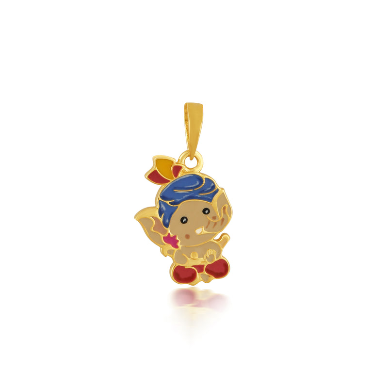 Kids Adorable Ganeshji Gold Pendant