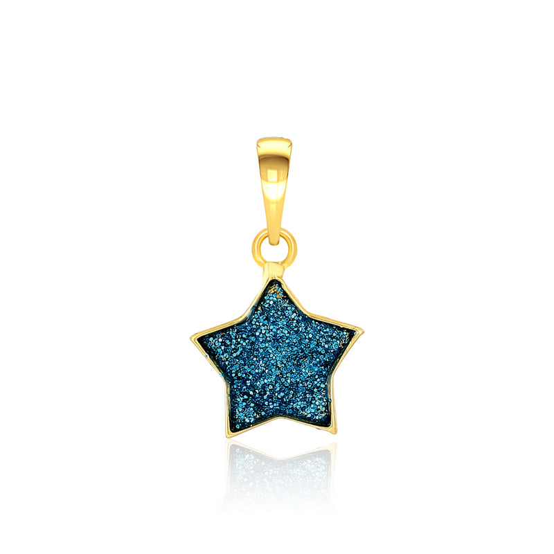 Kids Blue Star Gold Pendant