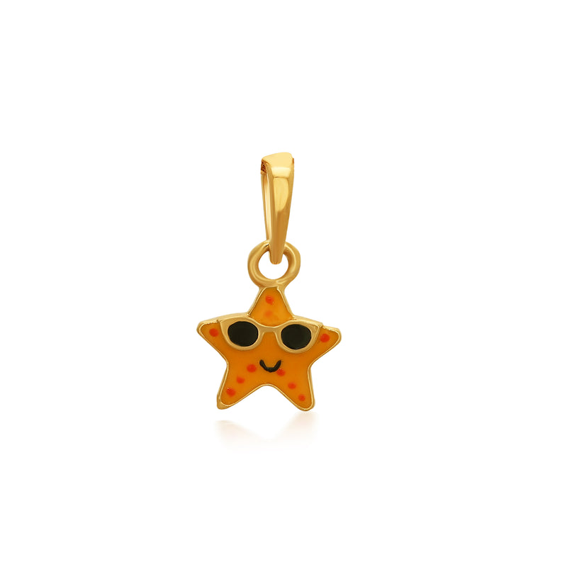 Kids Cool Star Gold Pendant