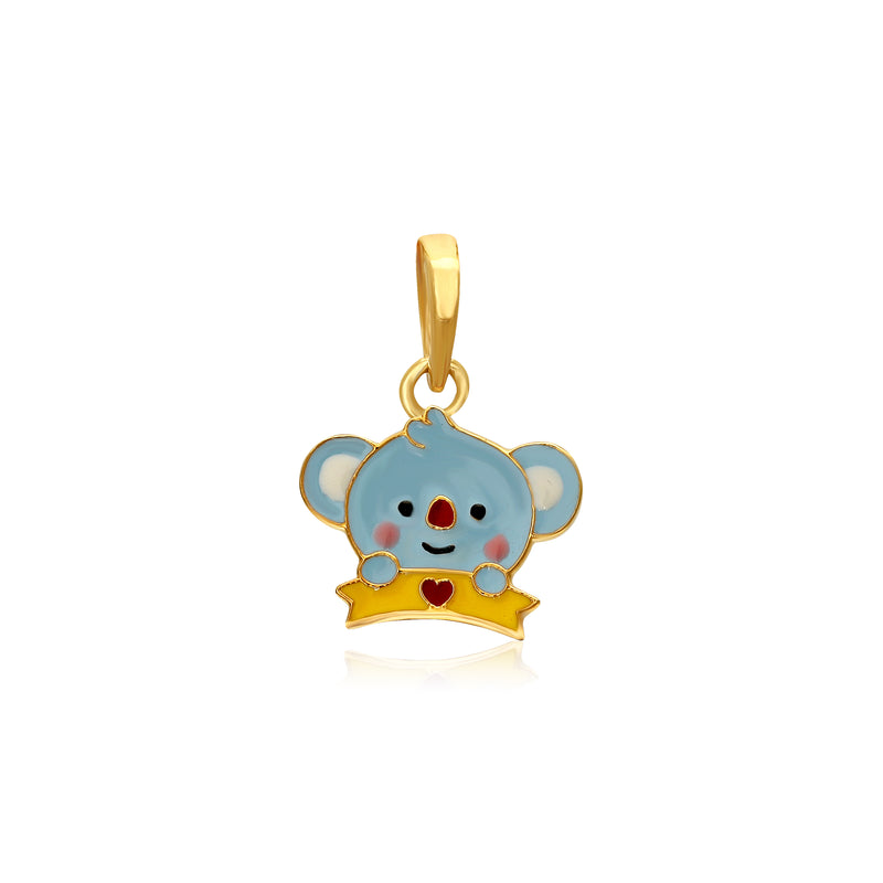 Kids Cute Koala Bear Gold Pendant