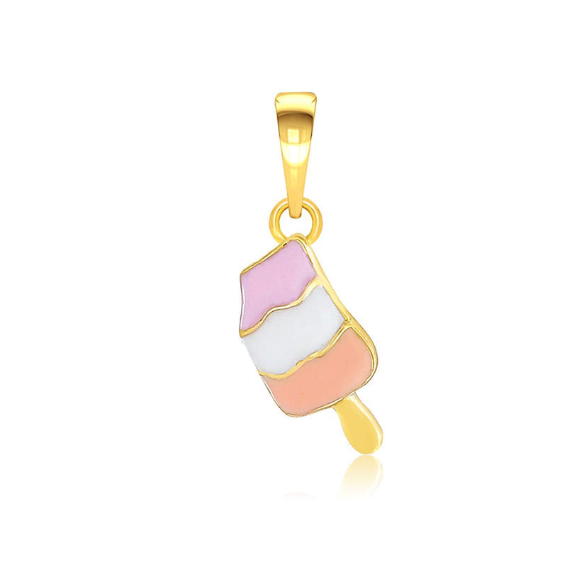 Kids Elegant Popsicle Gold Pendant