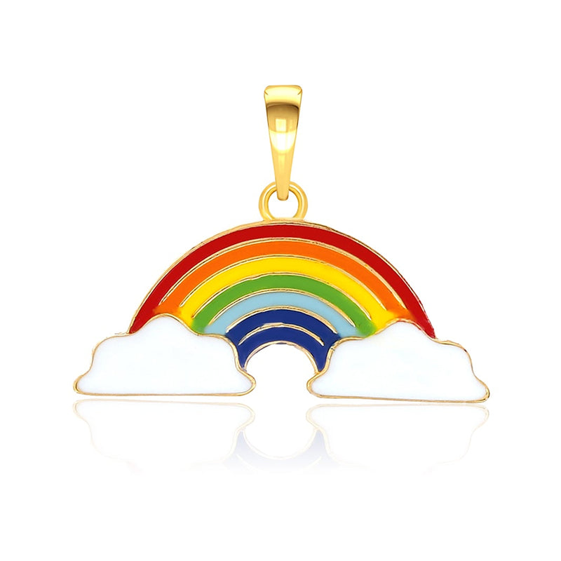 Kids Pretty Rainbow Gold Pendant