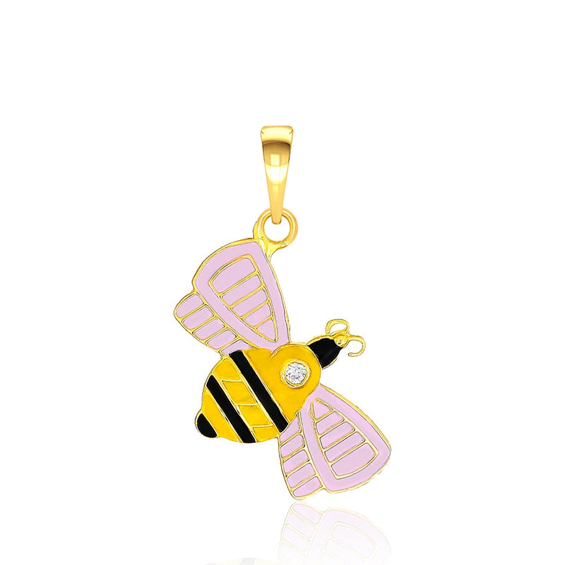 Kids Pretty Butterfly Gold Pendant