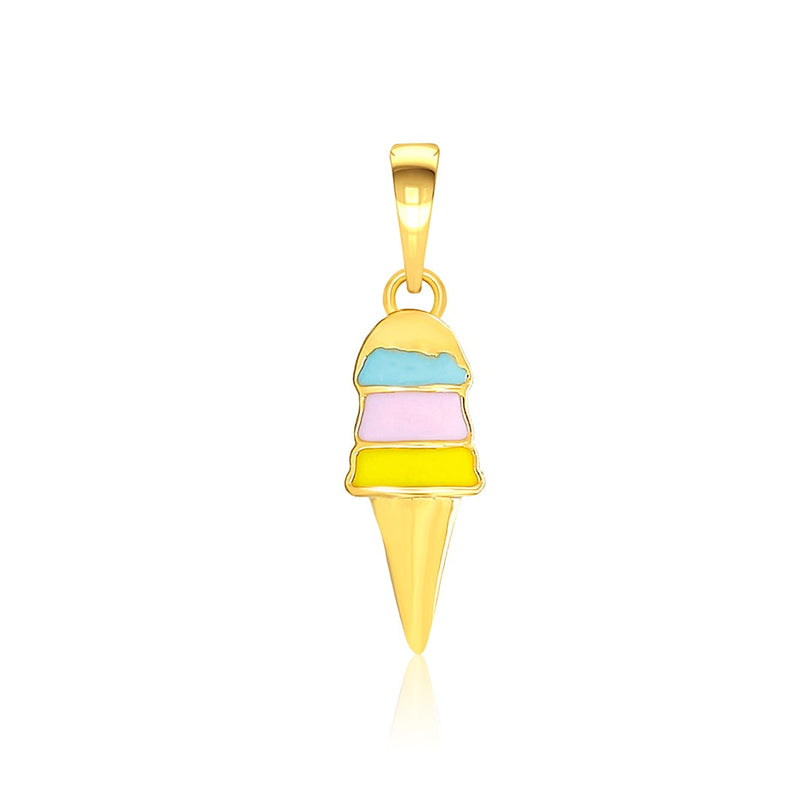 Kids Icecream Gold Pendant