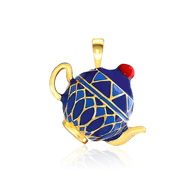 Kids Pretty Teapot Gold Pendant