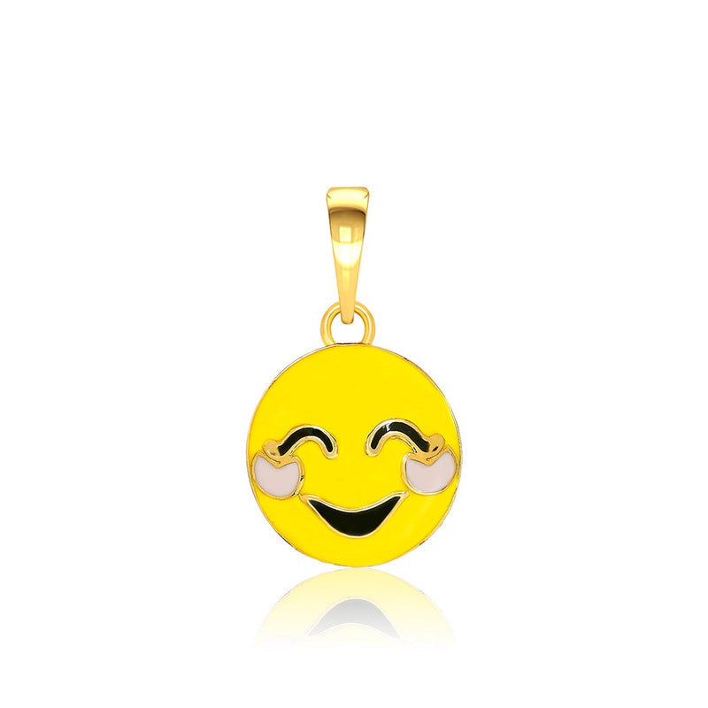 Kids Cute Smiley Face Gold Pendant