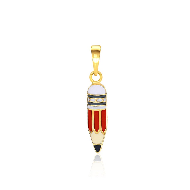 Kids Cute Pencil Gold Pendant