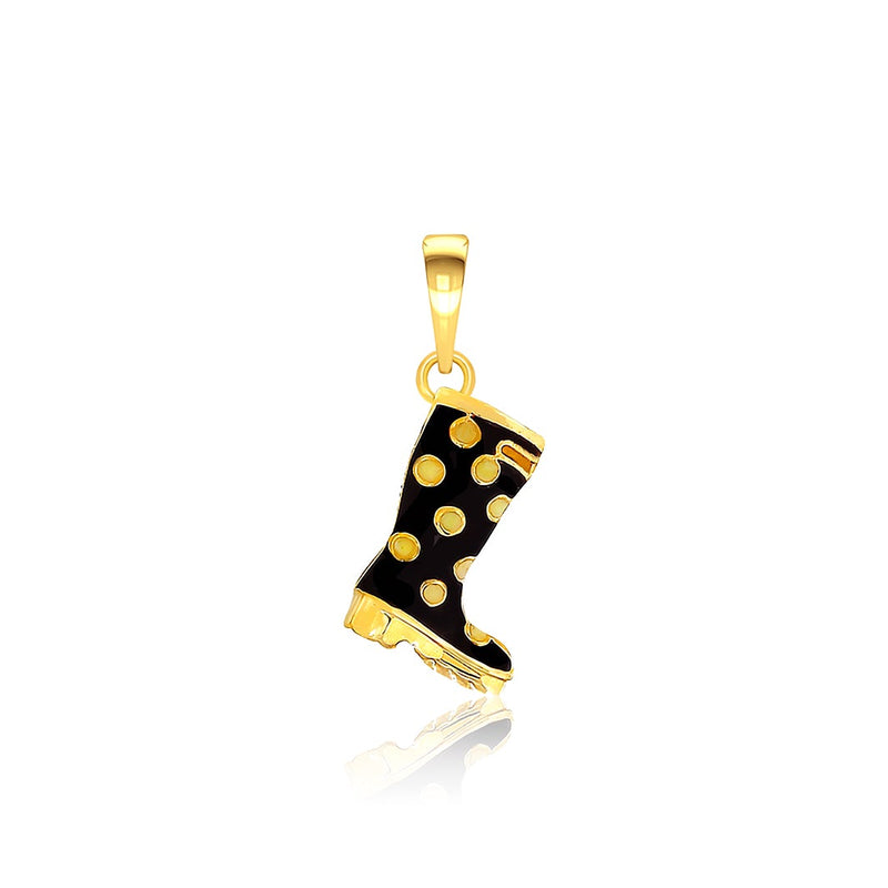 Kids Pretty Boots Gold Pendant