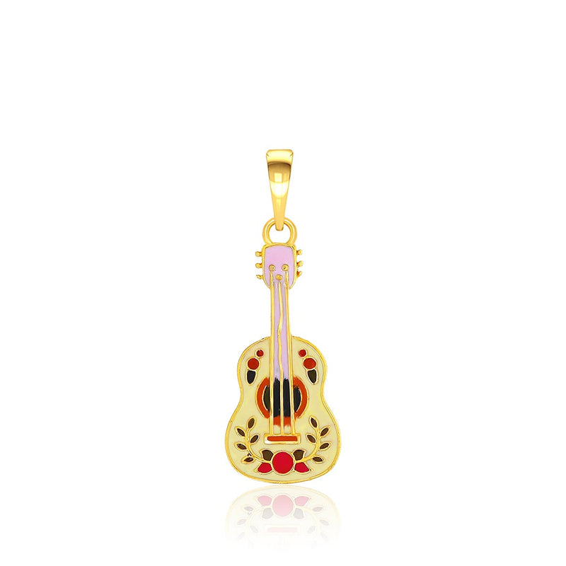 Kids Pretty Guitar Gold Pendant