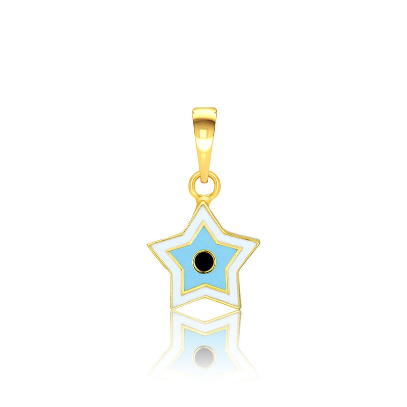 Kids Star-shaped Evil Gold Pendant