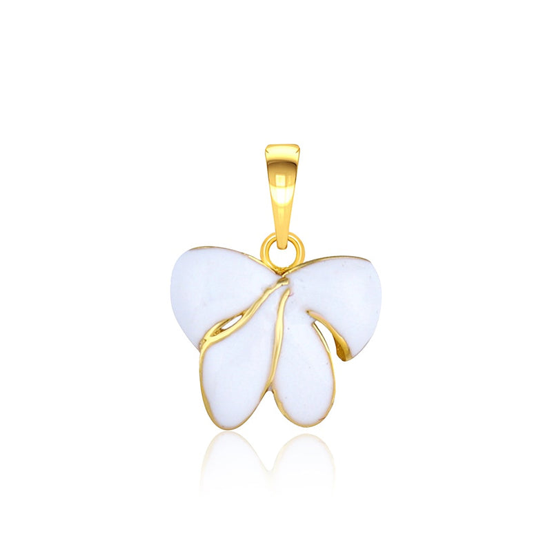 Kids Pretty White Lily Gold Pendant