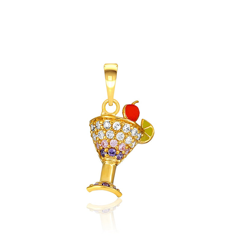 Kids Cute Mocktail Gold Pendant