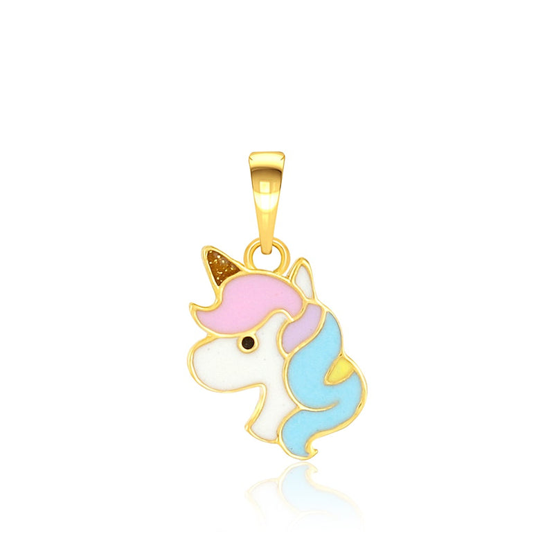 Kids Pretty Unicorn Gold Pendant