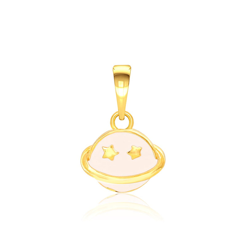 Kids Cute Spaceship Gold Pendant