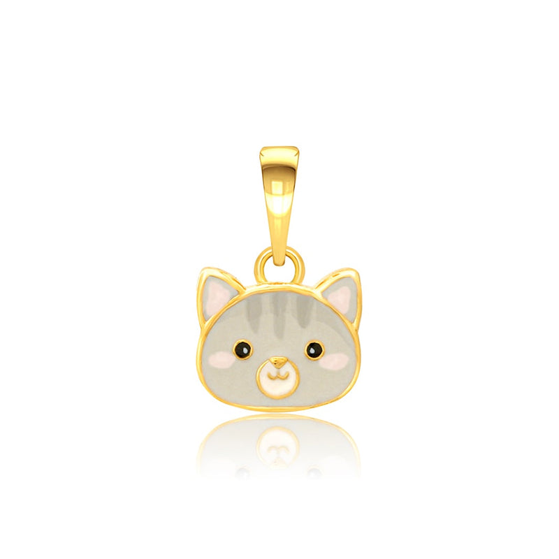 Kids Cute Kitty Gold Pendant