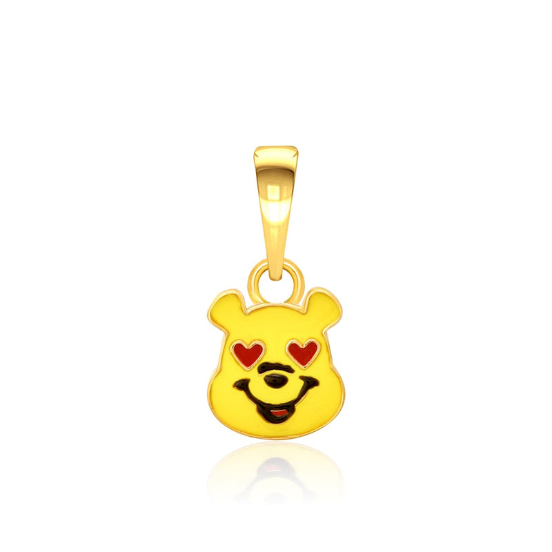 Kids Cute Pooh Gold Pendant