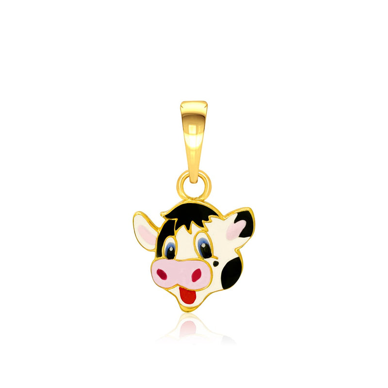 Kids Cute Cow Gold Pendant