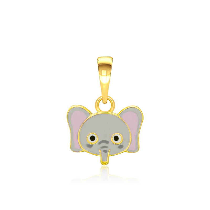 Kids Cute Elephant Gold Pendant